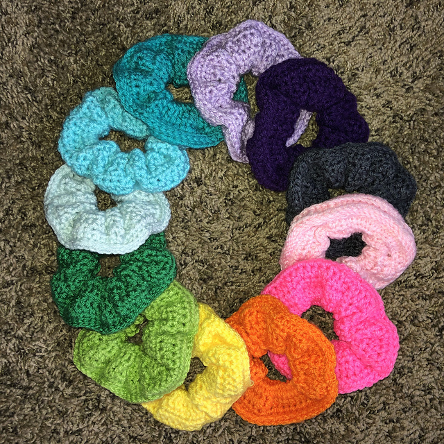 Crocheted Scrunchies