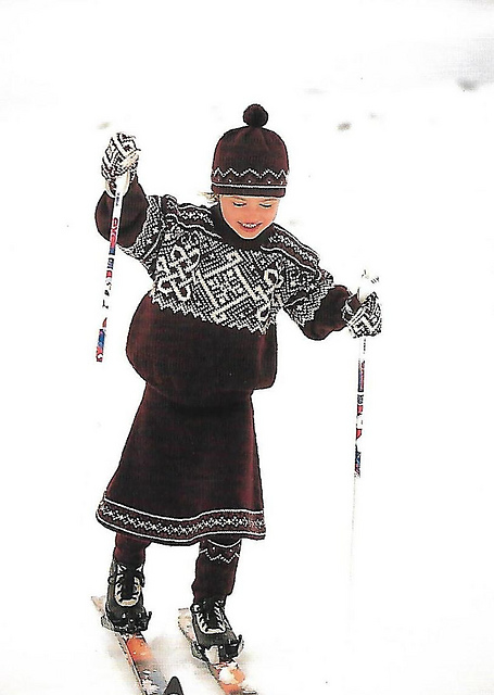 Vail Child's pullover and skirt