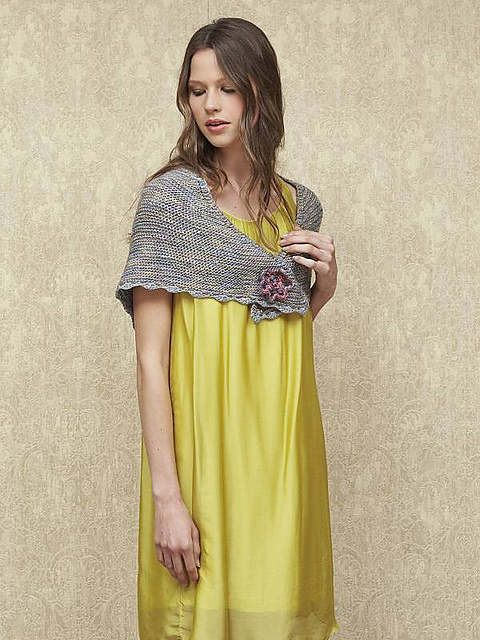 Wrap With Flower Brooch