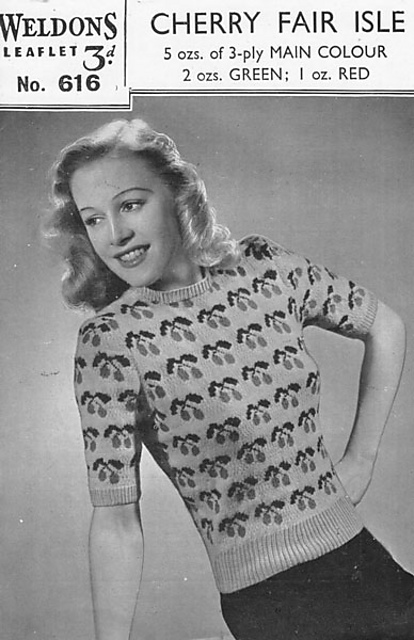 Cherry Fair Isle Top #616