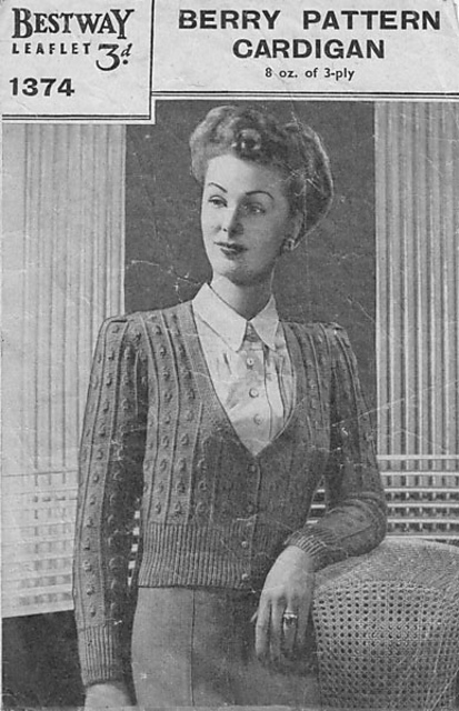Berry Pattern Cardigan