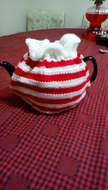Peppermint Striped Tea Cosy