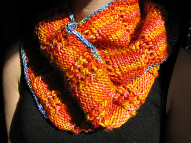 Fire and Ice Striped Cowl