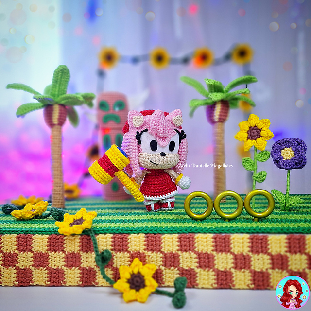 Ravelry: Amy Rose the Hedgehog pattern by Danielle Magalhães