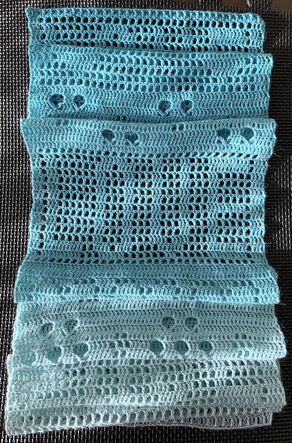 Invisible Heart Filet Shawl