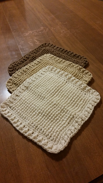 Tunisian washcloth set
