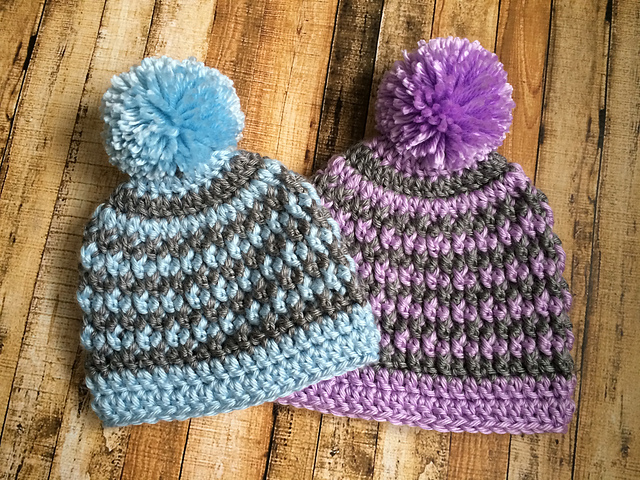 Textured Pom Pom Beanie