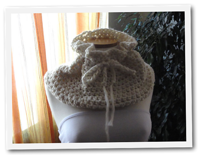 Snowy Crochet Cowl-Neck Warmer