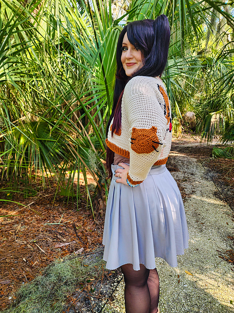 Kawaii Cat Cropped Cardigan