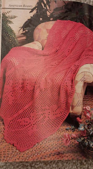 Rose Filet Afghan