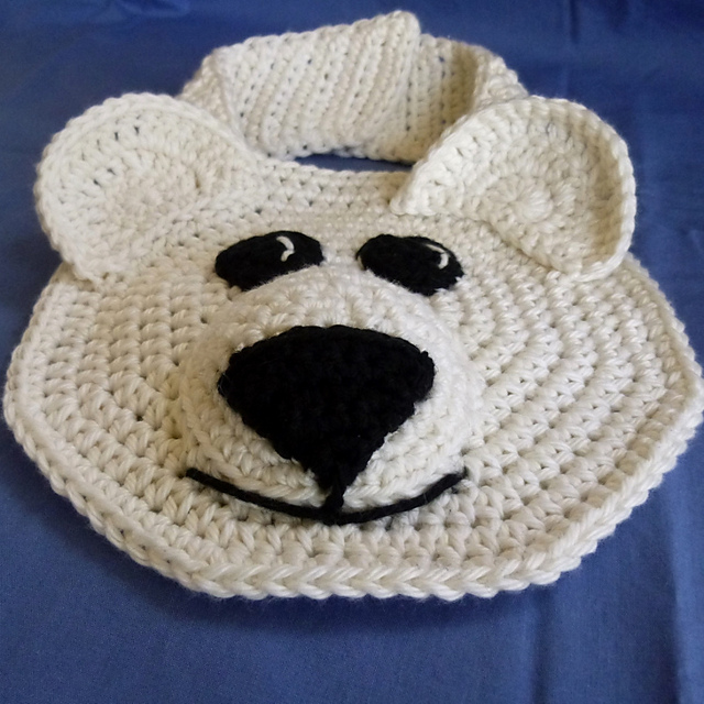Charming Polar Bear Baby Drool Bib