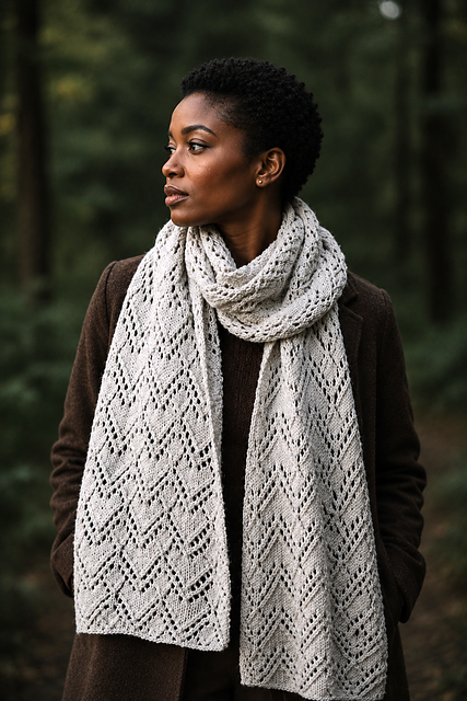 JUNTAE KIM 24aw SCARF NEWSBOY CAP千鳥格子 Ravelry: The Glacier Scarf pattern by Darling Jadore