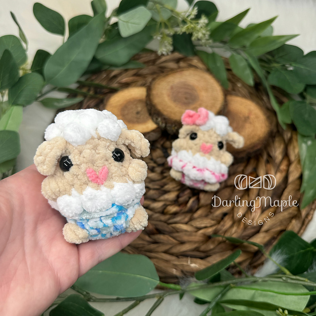 Baby Lamb Mini Palm Plushie