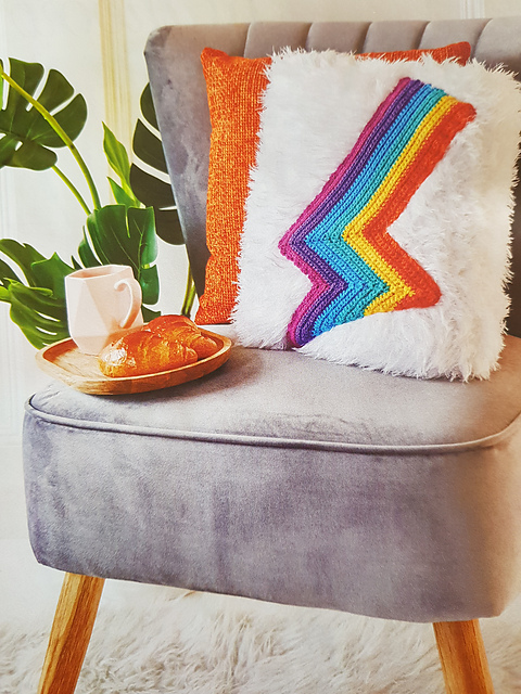 Rainbow Lightning Cushion
