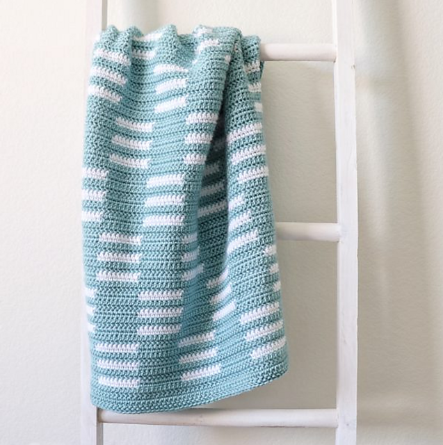 Checkerboard Lines Baby Blanket