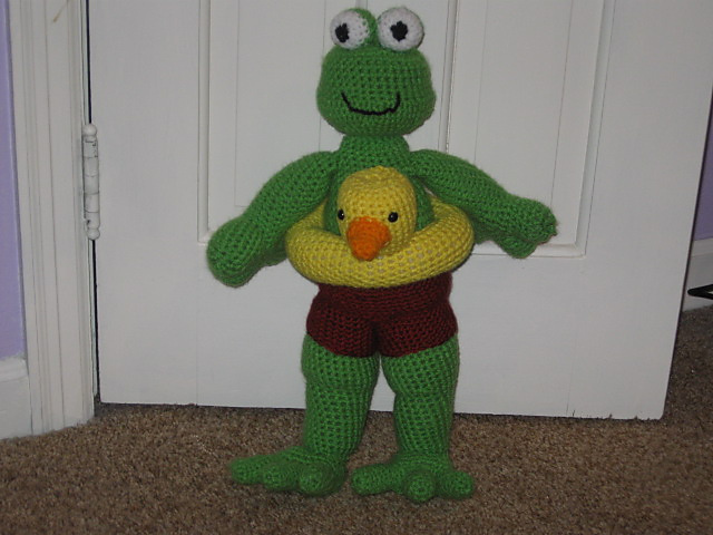Fred frog with life saver