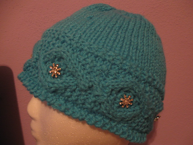 Swinging Blue Cable Knit Hat