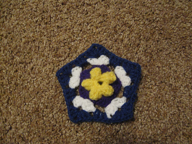 Purple Flower Pentagon