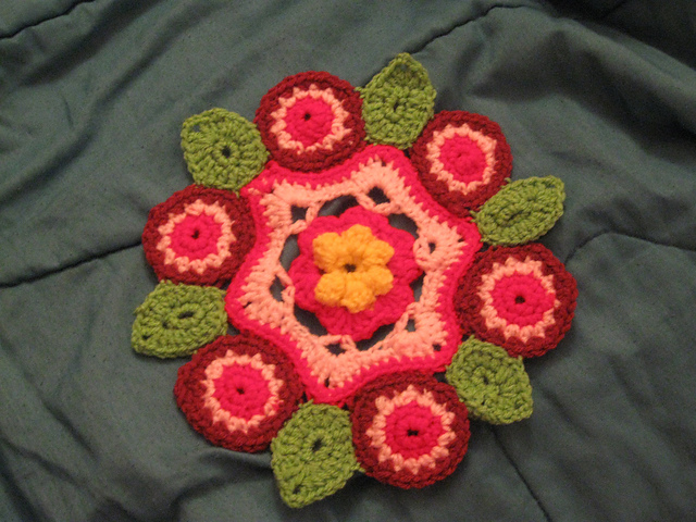 Pink Crochet Mandela Motif