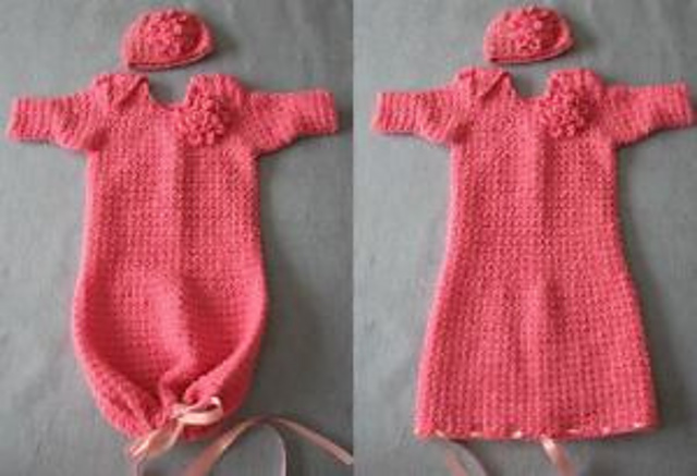 Pink Flower Sweet Pea Outfit For Baby