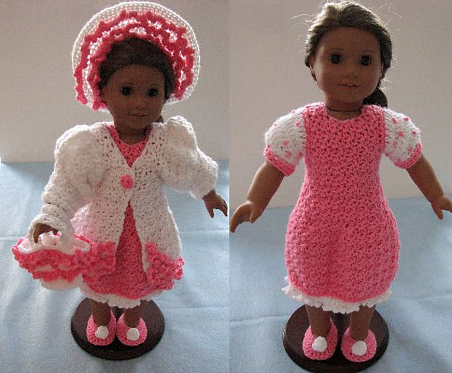 Dress, Coat, Purse, Shoes & Hat For American Girl