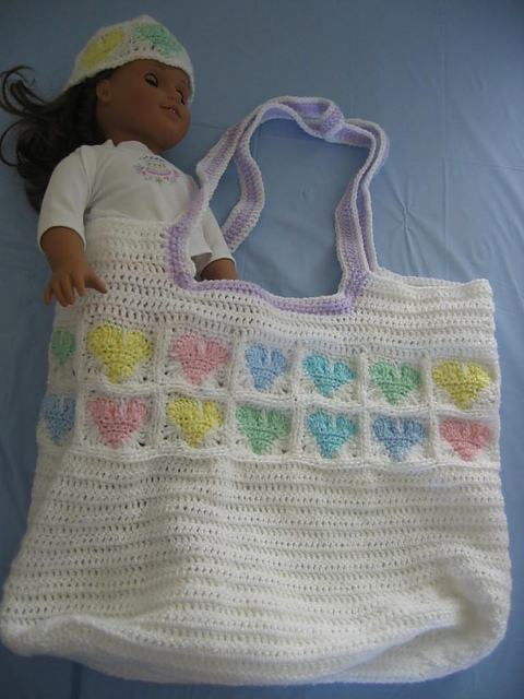 American Girl Doll Tote with Hats