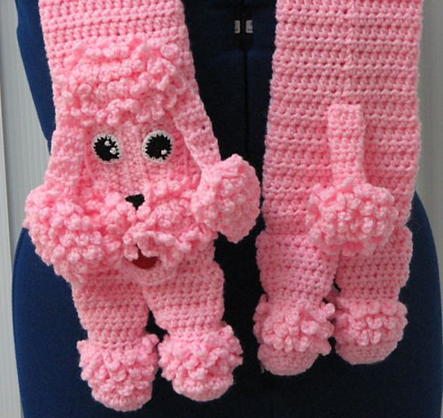 Pink Poodle Scarf