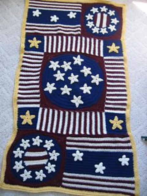 Large Stars & Stripes Afghan