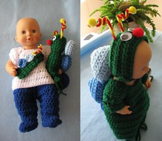 12-inch Baby Doll Outfit & Caterpillar Costume