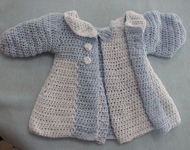 Baby In Blue Matching Dress and Jacket Set