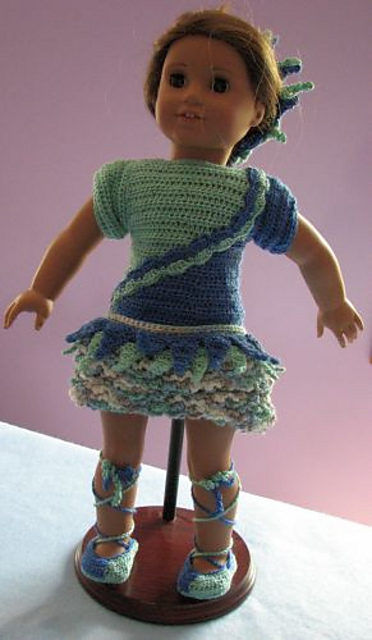 Ice Ballet Outfit for American Girl Dolls