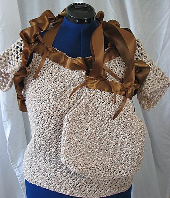 Hot Chocolate Halter, Shrug and Purse Set