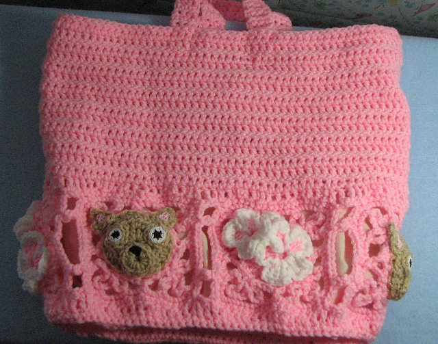 Lace and Flowers Chihuahua Tote