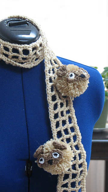 Pug Pom-Pom Hat and Scarf