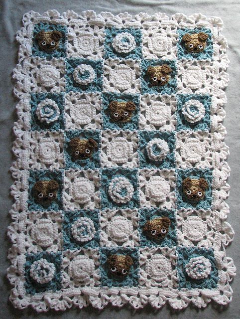 Lace Pug Baby Afghan