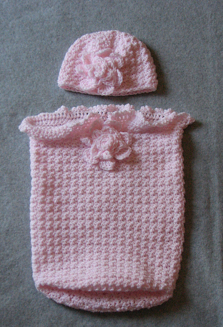 Pink Flower Baby Cocoon