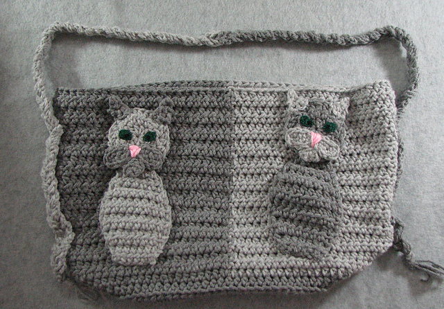 Cat Applique Purse
