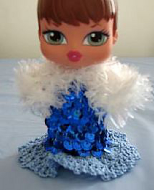 Glamour Gown for 4" Dolls