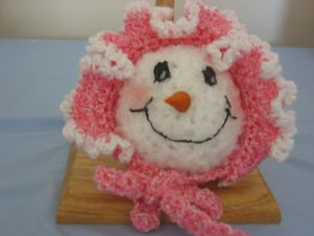 Baby Bonnet Snowman Ornament