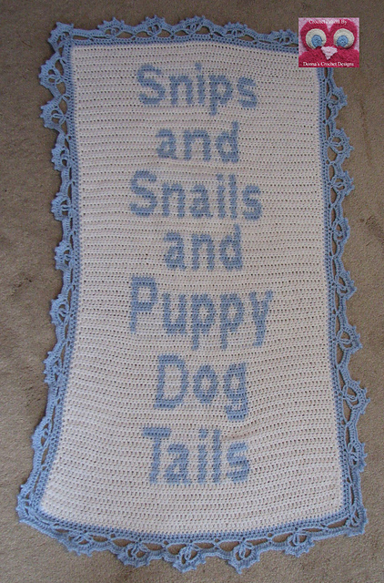 Snips and Snails Baby Afghan