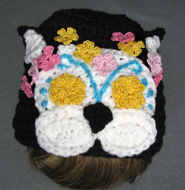 Day of Dead Cat Hat