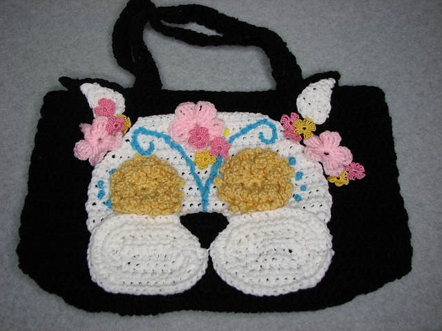 Day of the Dead Cat Tote Bag