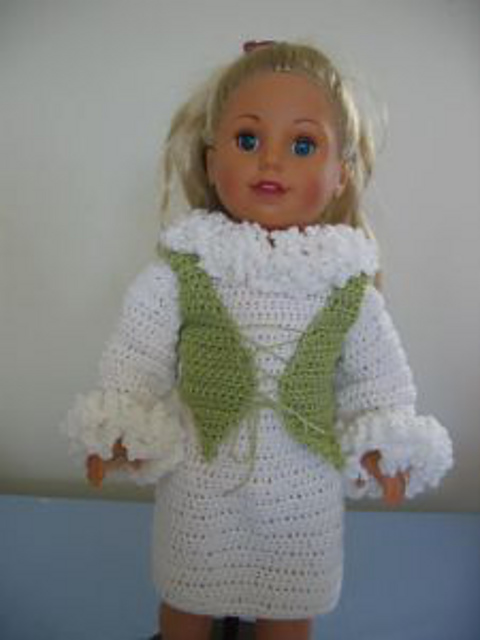 American Girl Size Doll Dress with Vest