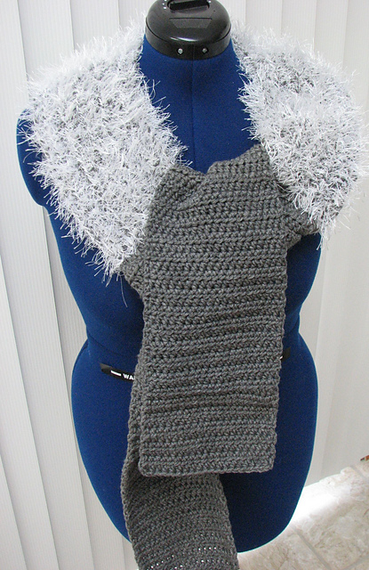 Gray Collar Scarf