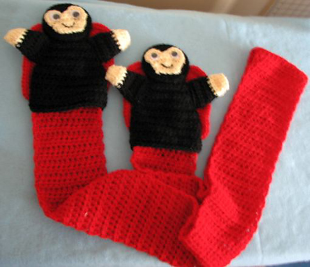 Lady Bug Puppet Scarf