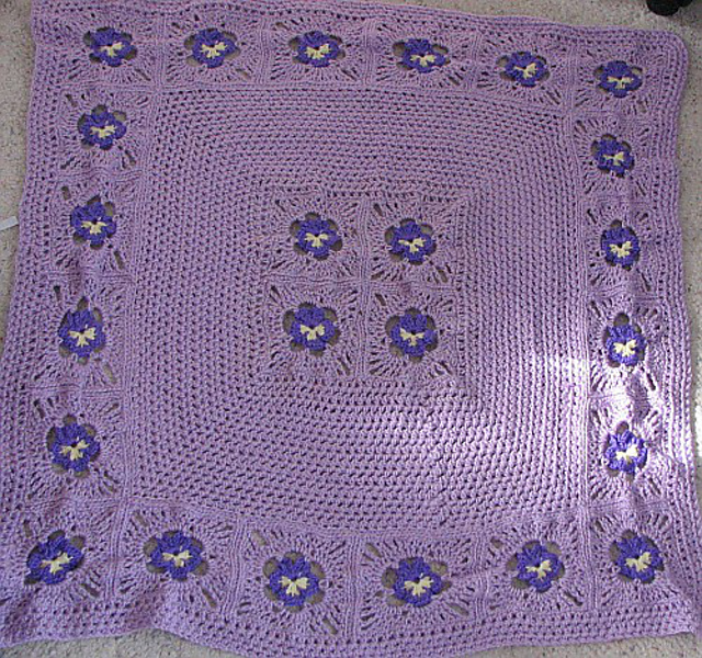Pansy Baby Afghan