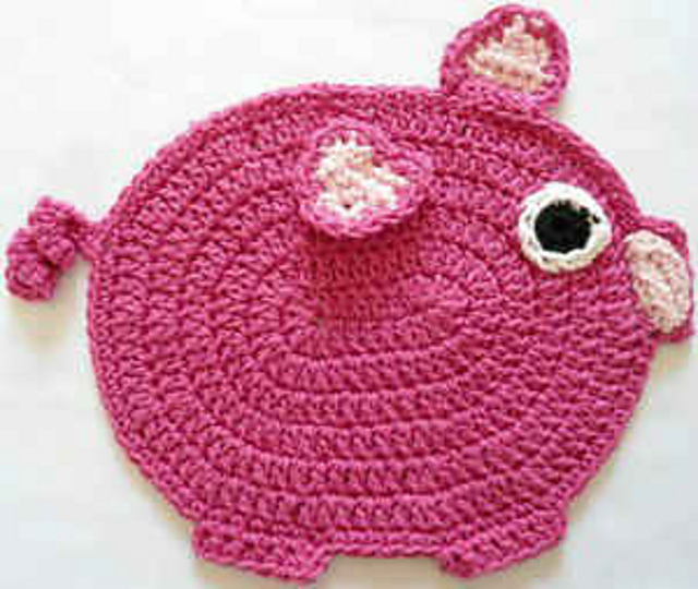 This Little Piggy Dishcloth