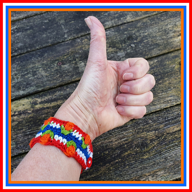 Oranje tulp armbandje