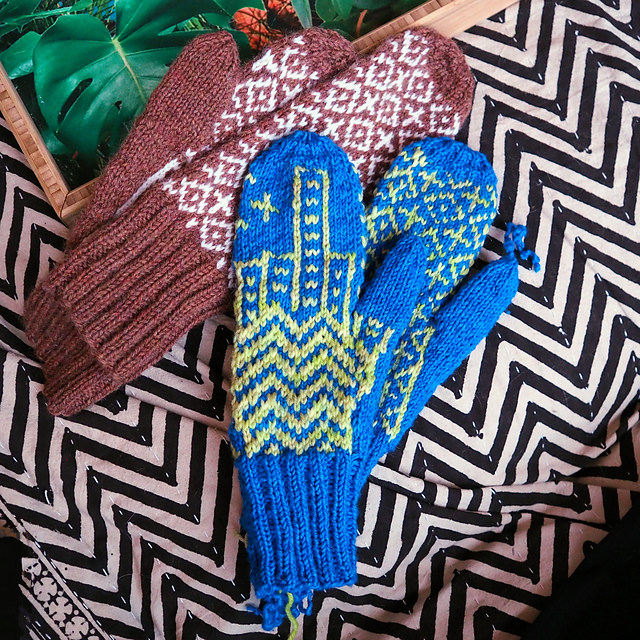 Ravelry: Rude Crosswalk Mittens pattern by Lisa Mason