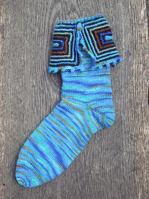 Damensocken mit Kragen